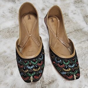 Zebidah Hand-Made Leather Flats Size 41 khussa shoes/juttis